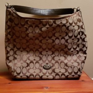 Authentic Signature Coach Shoulder Bag